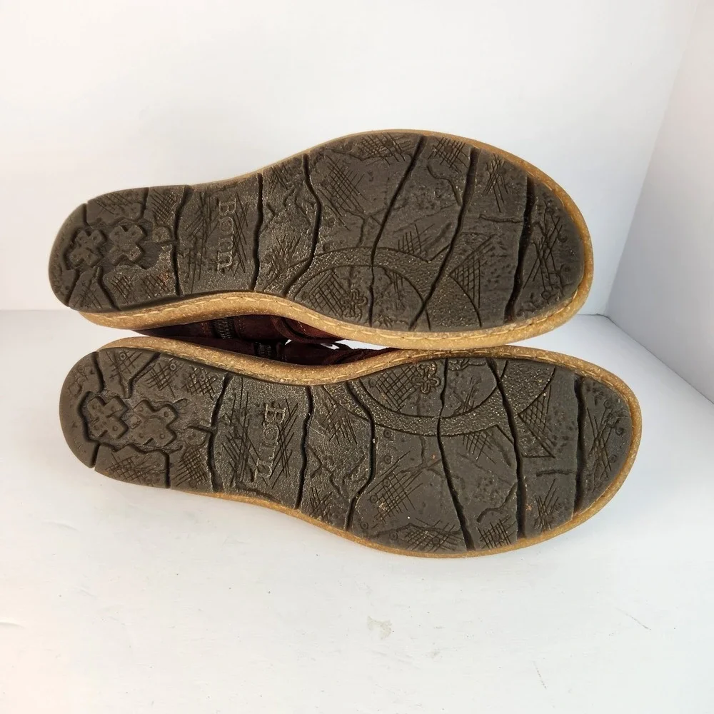 Born Tarkiln Women's Casual Suede Ankle Booties Burgundy Size 9